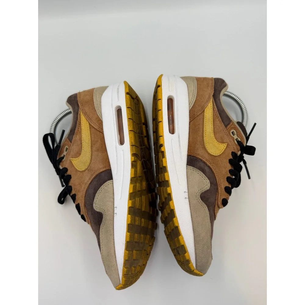 Nike Air Max 1‎ PRM Duck Pecan Yellow Ochre Suede Sneakers Women's Sz 5